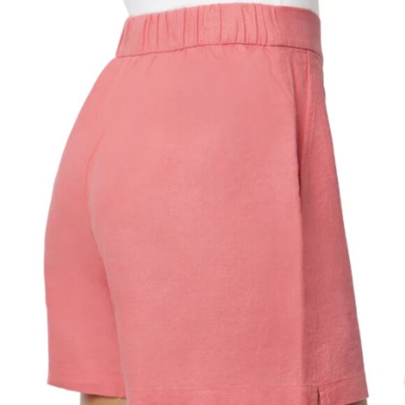 Banana Republic Pull-On Linen Blend Shorts in Coral Pink Sz S - Picture 4 of 11